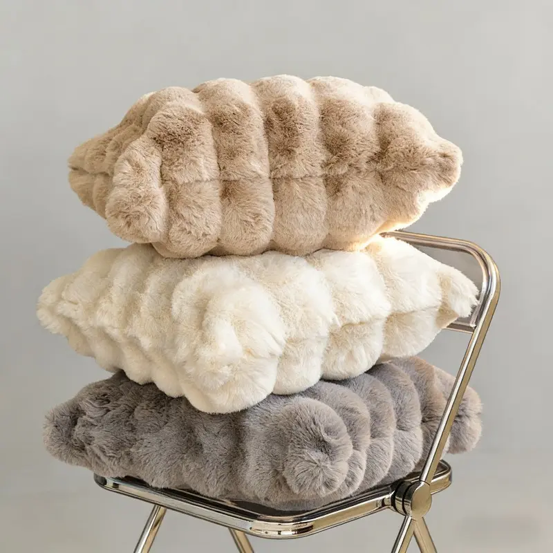 Autumn Winter Thickened Velvet Sofa Pillow, High-End Living Room Warm Cushion, Bay Window Bedroom Decorative Backrest Pad