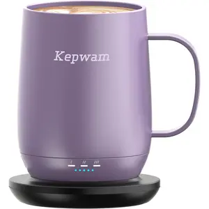 Self Heating Coffee Mug T2, 16oz Smart Heated Coffee Mug, 150 Min Battery Life - Hot up to 149℉ Temperature Control Coffee Mug Warmer, Gifts for Dad Mom (No APP)