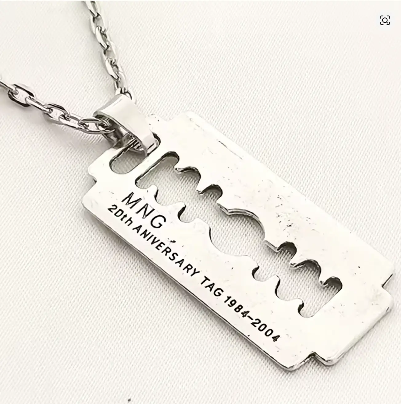 Dimebag Razor Necklace Vintage Punk Goth Gothic Steampunk Accessories Grunge Rock Jewelry Y2k Aesthetic bladee  chain  necklace chief  keef  chain