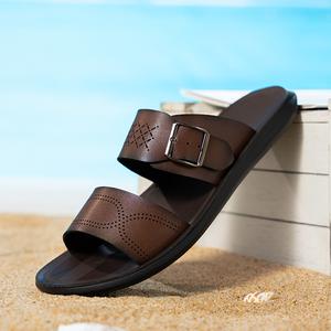 Men's new summer slip-on sandals, casual non-slip breathable open-toe slippers Footwear Walking Shoes fathersdaygift