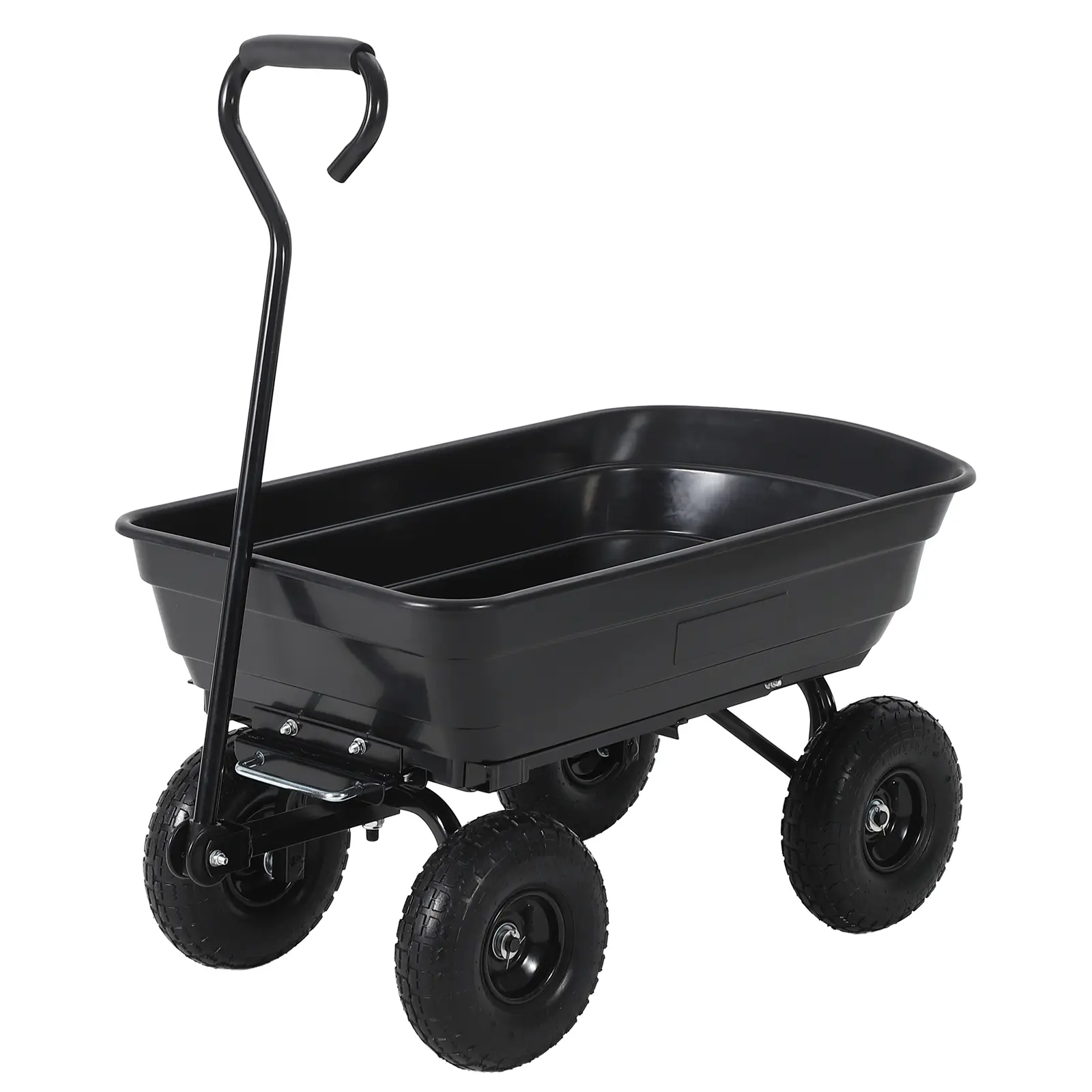 600 Lbs/1200 Lbs Heavy Duty Garden Dump Cart with 10-Inch Flat-Free Tires, Outdoor Utility Wagon for Lawn Garden Landscape