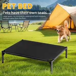 Oxford cloth Elevated Dog Bed for Large Dogs, Extra Raised Dog Cot Beds, Heavy Duty Pet Cots with Durable Supportive Teslin Recyclable Mesh, Indoor & Outdoor Pet Bed