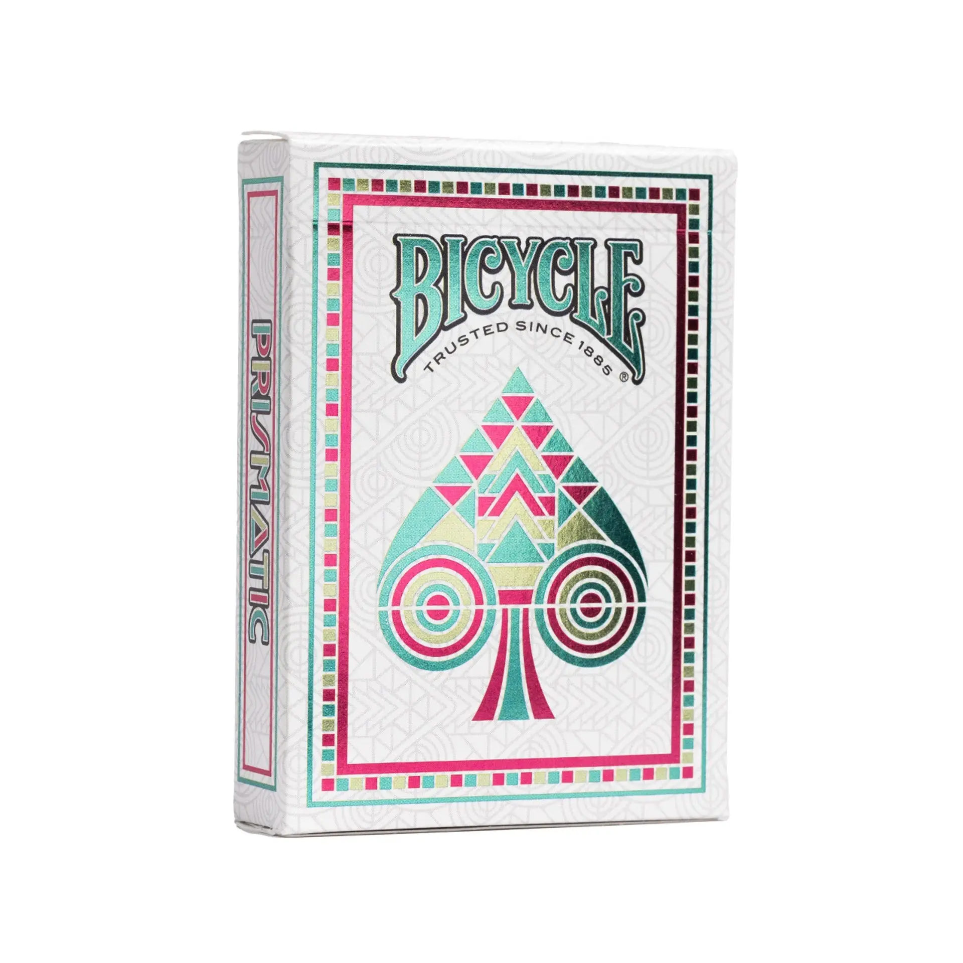 Bicycle Playing Cards Prismatic Deck - Graphic Art Design, Recyclable Card Game for Ages 12+ (Toys & Hobbies, Games & Puzzles), Recycled Paper, Optical Art, 1 Double-Back Gaff Card