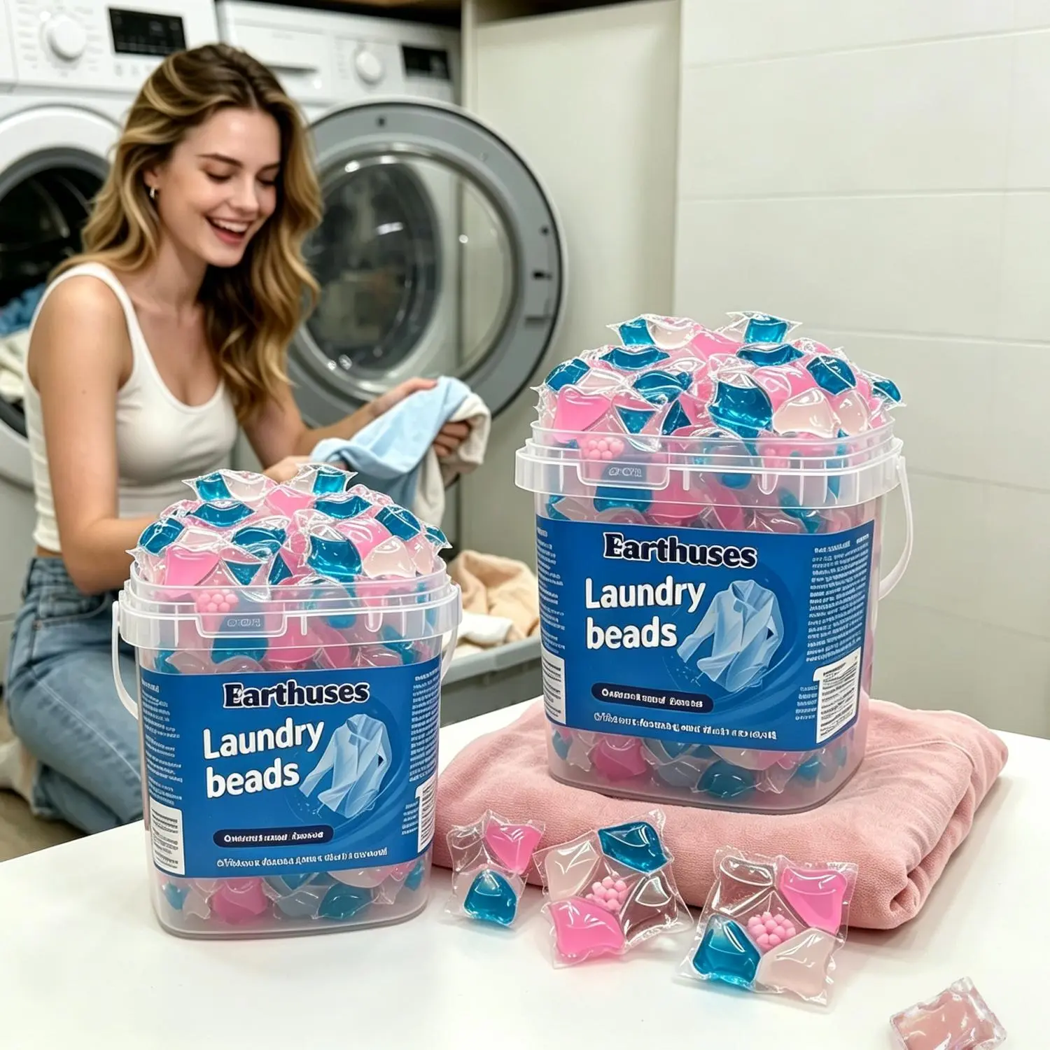 Multi functional 5-in-1 scented laundry gel beads 25 OZ pack (1, 2, 3 boxes optional) - concentrated active ingredients, low foam, easy to wash, soft and anti-static, deep cleaning stains, keeping fresh, laundry household goods
