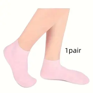 Aloe Vera Silicone Socks for Women, Moisturizing Gel Socks for Foot Spa Care, Repair Dry Feet and Cracked Heels, Softening Rough Skin, Light