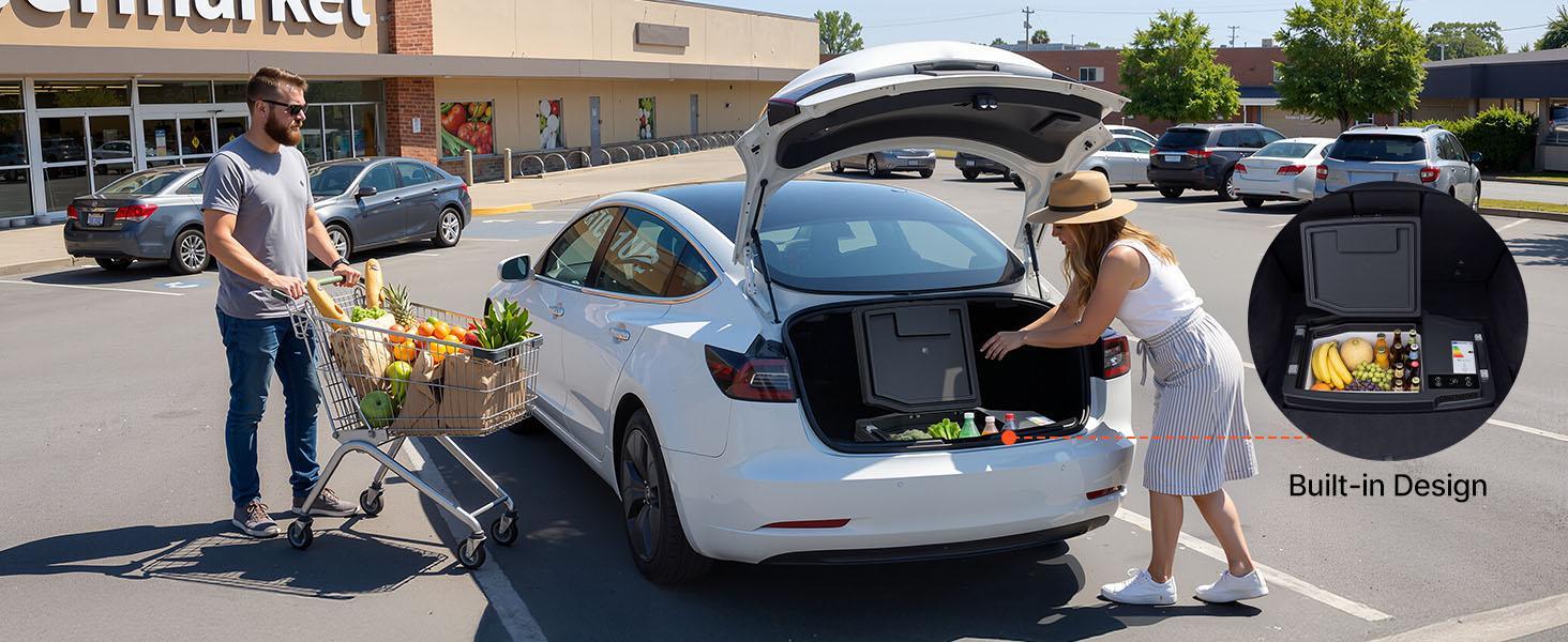VEVOR 12 Volt Refrigerator, 21.1 QT/ 20L Car Fridge for Tesla Model 3, Portable Electric Freezer Compressor with APP Control, 12V/24V DC, 3℉ to 50℉#BackToSchool VEVOR 12 Volt Refrigerator, 21.1 QT/ 20L Car Fridge for Tesla Model 3, Portable Electric Freezer Compressor with APP Control, 12V/24V DC, 3℉ to 50℉#BackToSchool