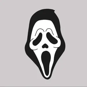 Ghostface Scream Vinyl Decal Sticker, Horror Movie Mask Silhouette, Scary Waterproof Car Sticker, Spooky Halloween Vinyl Decal for Laptop, Water Bottle & Phone Case