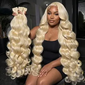 【JOPEAR】Blonde 613 Body Wave Human Hair Bundles 14A Unprocessed Brazilian Remy Raw Human Hair Bundles 26 28 30 Inch Weave Extension Colored Human Hair Bundles Fast Shipping #Summer