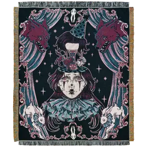 Spectacle - Sad Clown Girl Woven Blanket