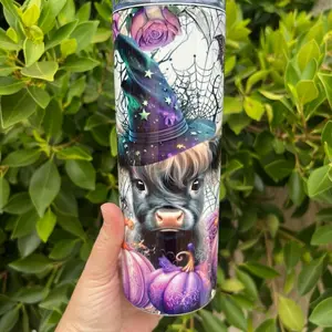 Highland Cow Halloween Tumbler