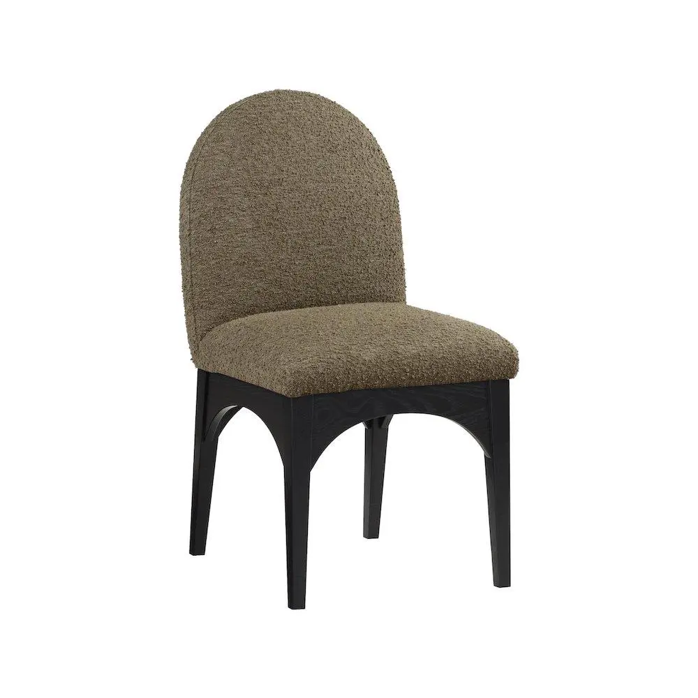 Waldorf Olive Boucle Fabric Dining Chair