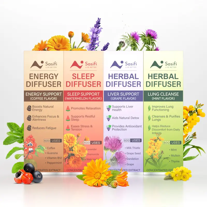 Sasifi Botanical Aroma Collection – Coffee, Watermelon, Grape & Mint