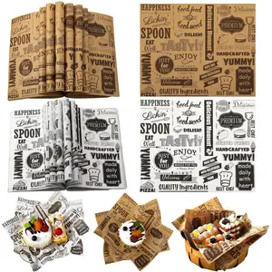 600 count Deli Wax Paper Sheets for   Resistant Tray Basket Liners White Newsprint Paper Square Hot  Wrappers Greaseproof Deli Wrapping Sheets for Outdoor Picnic, Churches,  Party