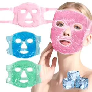 1pc Gel Dual Temperature Hot and Cold Mask, Facial Care Tools for Eye and Facial Light Beige, Reusable Ice Pack Design, Multi-Function Gel Ice Hot Mask Eye Mask for Relaxation, Suitable for Daily Light Beige Care for Men and Women