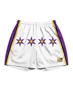CM Punk WrestleMania 42 Retro Mesh Shorts – WWE Wrestling Athletic Shorts for Men | Officially Licensed Wrestling Gym & Streetwear Shorts | Lightweight Breathable Activewear for Training & Everyday Wear