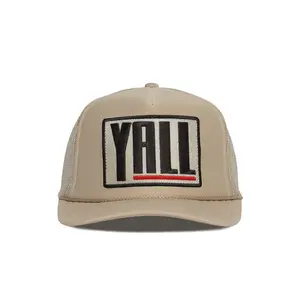 Yall Trucker Hat in Tan