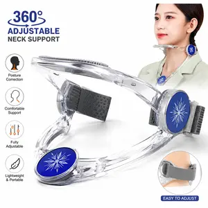 360° Adjustable Cervical Neck Support Collar, Lightweight Posture Corrector Brace for Work, Reading, Travel & Daily Use