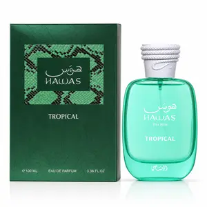 Hawas Tropical For Him Eau De Parfum - 3.4 fl oz Fresh Tropical Citrus Long-Lasting Men's Unisex Fragrance Cologne