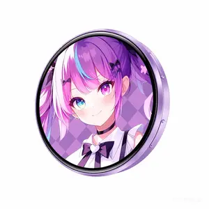 Pixel Digital Badge Pin with Audio - Electronic Smart E-Badge for Video with Sound, Touch Screen HD Photo Display with Large Storage, Perfect Anime Pin for Backpacks