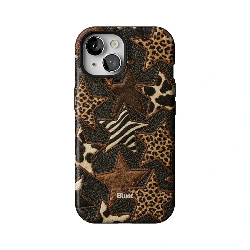 Blunt Cases - Vireli Case Y2K Summer Trend 2025 Leopard & Star Aesthetic Compatible with 11-17 Pro Max Cute Gift For Iphone 17 pro max and more Phone Cases Phone Cover Hard Case Tough 2-piece Phone Case - Copy