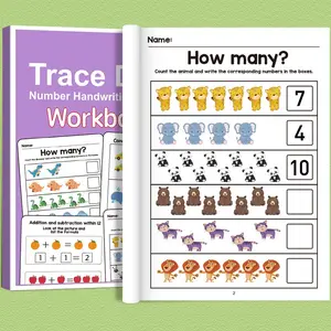 Children Addition Subtraction Learning Book, 64 Pages Math Workbook, Preschool Math Practice Notebook, Educational Tool for Kids
