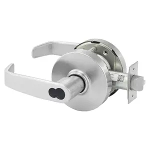 Sargent 10 Line Series Grade 1 Classroom Cylindrical Lockset, L Lever, LFIC Housing Less Core, Satin Chrome Finish, Non-Handed, 2-3/4" Backset, ASA Strike