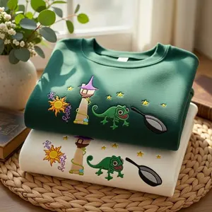 EMBROIDERED Princess Tshirt Sweatshirt Hoodie, Magic Kingdom WDW Embroidery shirt, couple sweatshirt