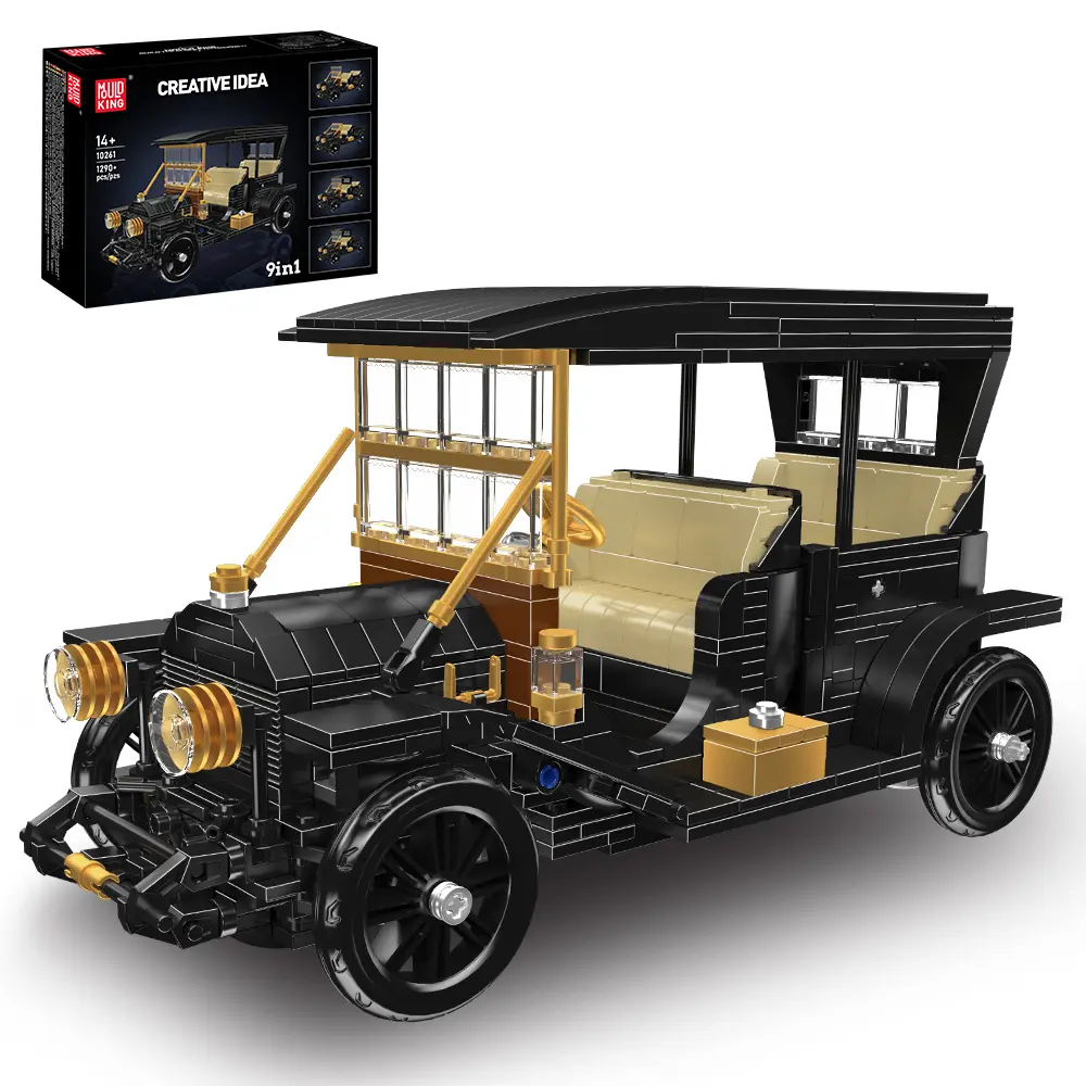 Mould King 10261 Retro Vintage Car Classic Model Building Block Toy 1290 Pieces, Collectibles, Classic Car Fans