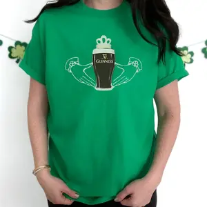 St Patrick's Day Guinness Claddagh Shirt, Saint Patrick Tee, Shamrock Bar Crawl Sweatshirt, Unisex Sweater Pullover Tee