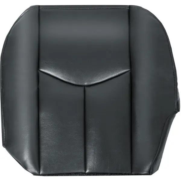 HECASA Driver Side Bottom Car Seat Cover Replacement - Synthetic Leather Dark Pewter Gray Left Lower Cover, Cooling Warmth, Heated Seat Ready, Remove Old Fit, Fits 03-06 Chevrolet Silverado/Avalanche, 07 Classic GMC Sierra 1500/2500/3500 Trucks