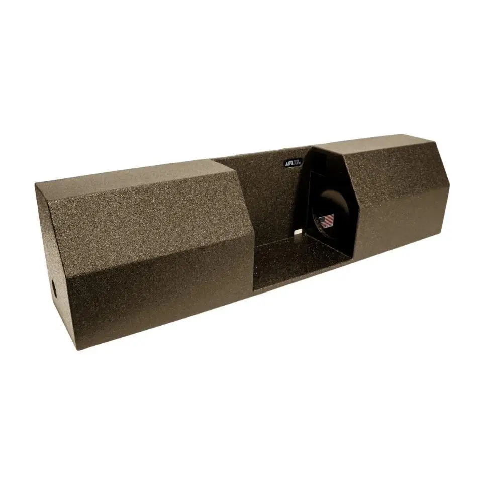 Elite Audio Enclosures | Dodge Single Cab Dual 8" Ported - USA Made Subwoofer Box with Bed Liner Spray Finish