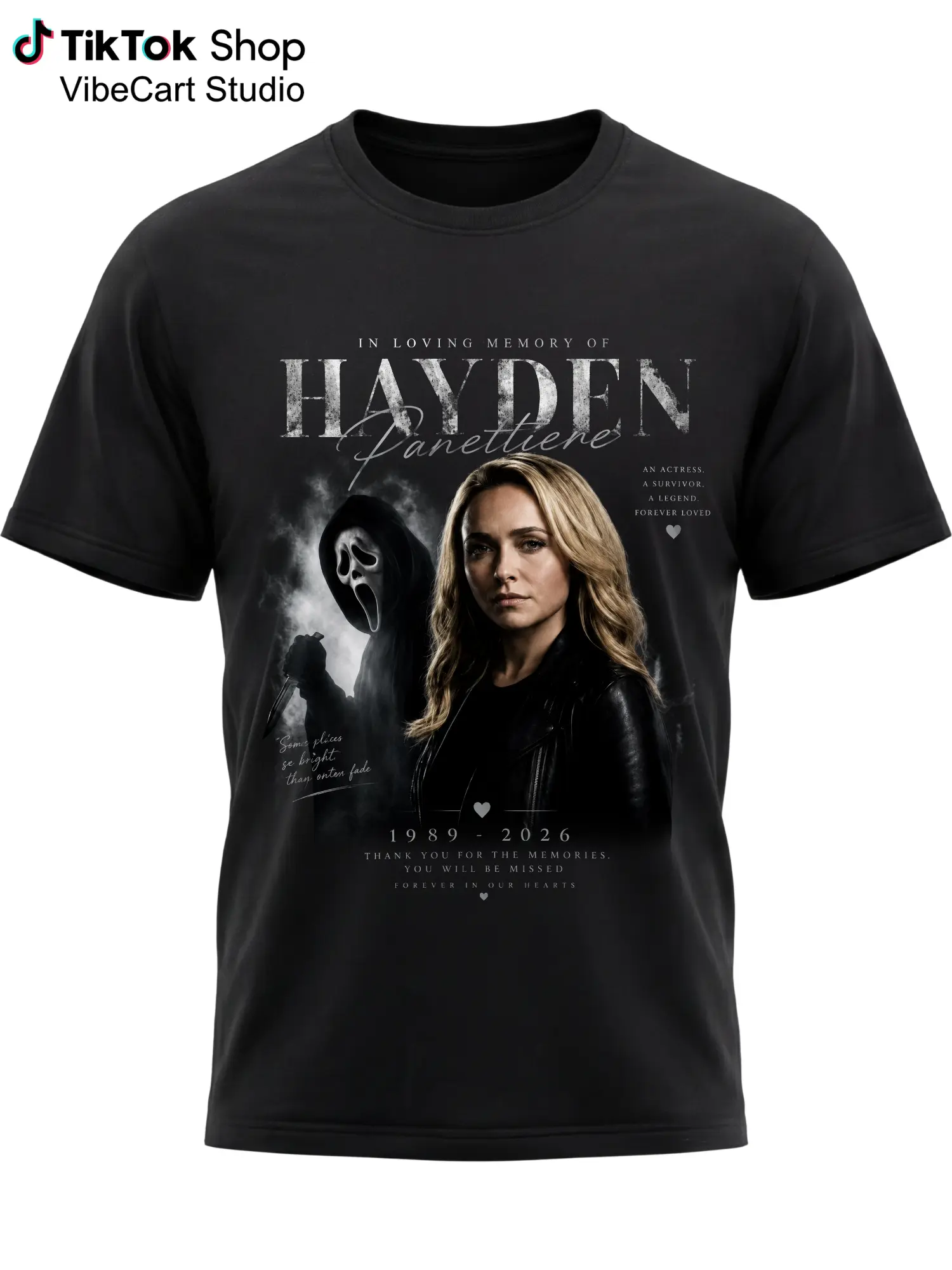 H4yden P4nettiere Memorial Tribute T-Shirt, 1989–2026 In Loving Memory Remembrance Tee, Actress Legacy Graphic Shirt, Forever In Our Hearts Commemorative Keepsake Gift for Fans