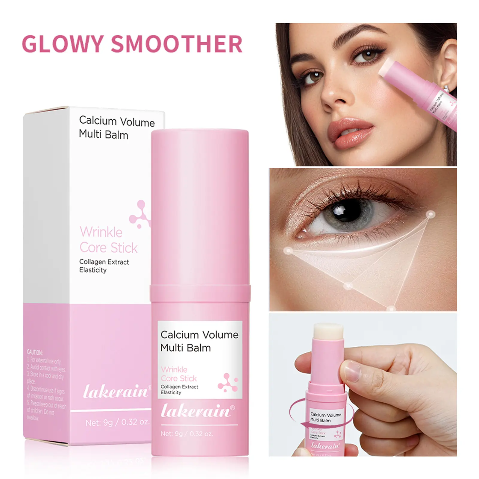 Collagen Eye Balm Stick - 2-Step Portable Travel-Size Daily Dark Circles Treatment, Anti-Wrinkle, Hydrating, Nourishing, Firms Skin, Boosts Elasticity, Under Eye Cream Alternative, Gift Option, Anti Wrinkle Eye Treatments