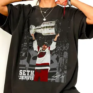 Carolina Seth Jarvis Ice Hockey Champions Vintage Shirt, Vintage 90s Sport Shirt, Seth Jarvis Tee, Gift For Fan Hockey Unisex