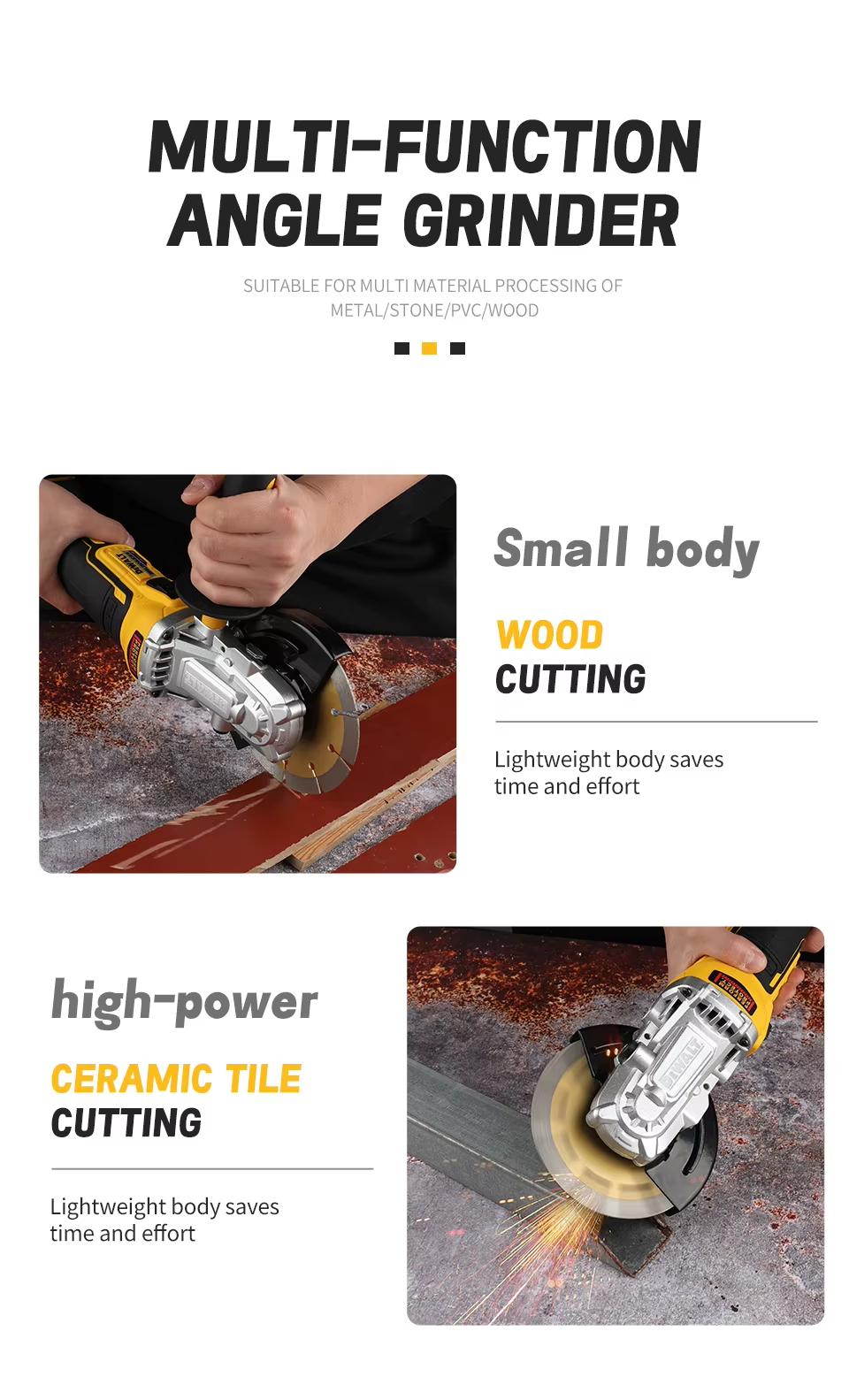 DEWALT DCG405 Cordless Angle Grinder 9000RPM Brushless 5-Inch  Metal Cutting Tool for DIY & Home Repair