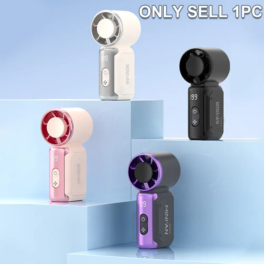 High-Speed Handheld Mini Fan, Rechargeable Portable Pocket Fan, Cordless Handheld Fan, Lightweight Design for Outdoor Activities, Ideal for Hiking & Travel