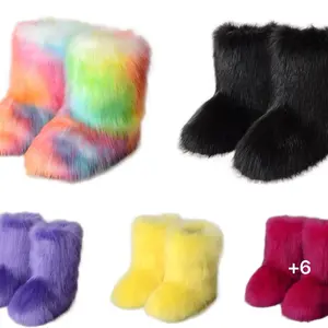 Women's Furry Boots - Perfect for Winter Footwear - Girl