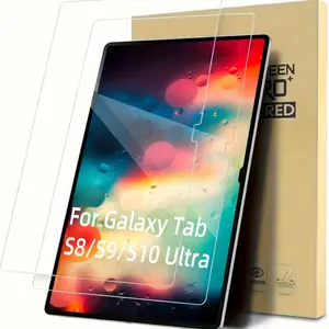2-piece set suitable for Samsung Galaxy Tab S10 Ultra S9 Ultra S8 Ultra 14.6-inch screen protector, with true tactile sensitivity, 9H hardness, high-definition transparency, scratch resistance, and fingerprint resistance