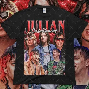 Vintage Julian Casablancas 90s T-shirt, Soft-style Comfort Colors T-shirt, Gift For Woman and Man Garment-Dyed T-shirt