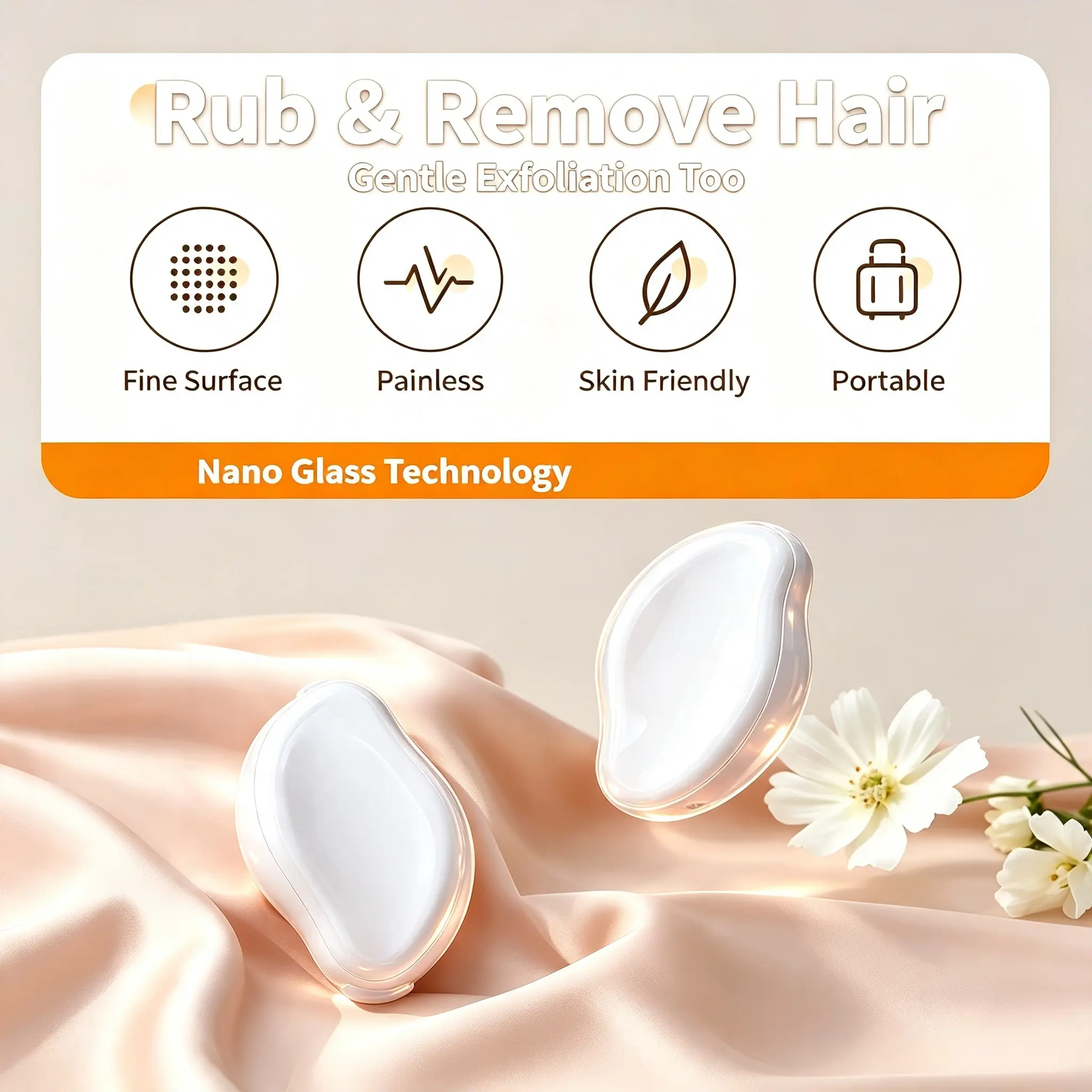 Nano Hair Removal Device, Painless Epilator for Men Women Teens, Remove Leg Arm Body Hair