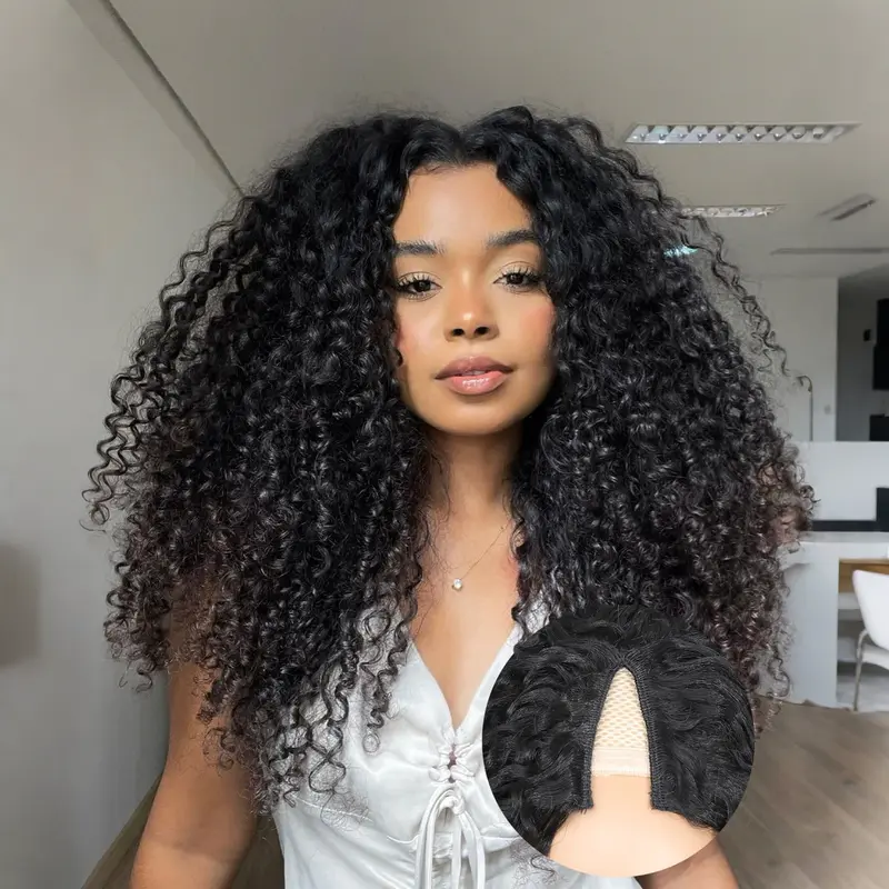 Tahikie V Part Curly Wig Straight Wig FB30 Highlight Wig Real Brazilian Human Hair Upgrade U Part Wig NO Leave Out Real Scalp Beginner Friendly 180% Density Glueless Wigs No Sew In NO Glue For Women #TikTokShopHolidayHau