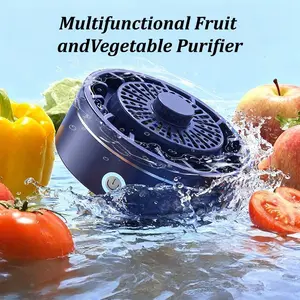 New Fruit and Vegetable Purifier, Hydroxide Water Ion Ultrasonic Ozone, Multi-Stage Cleaning, Portable, One-Touch Start, Kitchen Home Outdoor Use
