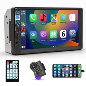 Upgrade 7" 2din Touchscreen Carplay Car Stereo Mp5 Player, Mirror Link, Bluetooth-compatible, 30-Band Eq, Fast Charger, Fits Car/truck/RV/van/bus, Easy Install