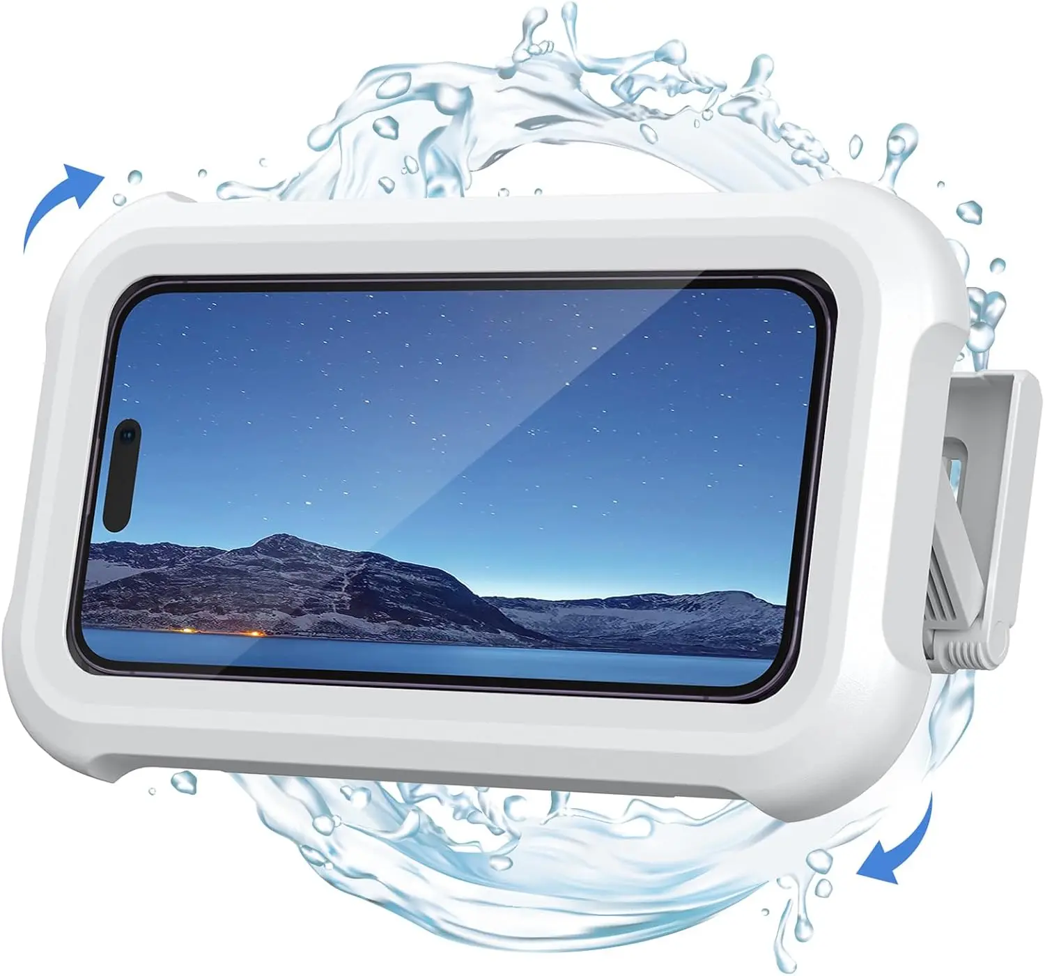 Lamicall Shower Phone Holder Waterproof - 480° Rotatable Retractable Adjustable Bathroom iPhone Case Holder, Shower Walls & Surrounds Phone Mount Stand, Anti Fog iPhone Accessories for 4-7" Cellphones