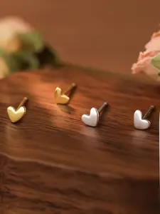 Hypoallergenic Mini S925 Silver Heart Earrings, Stud Earrings, & Silver Color Options, Perfect Holiday Gift Jewelry Accessories