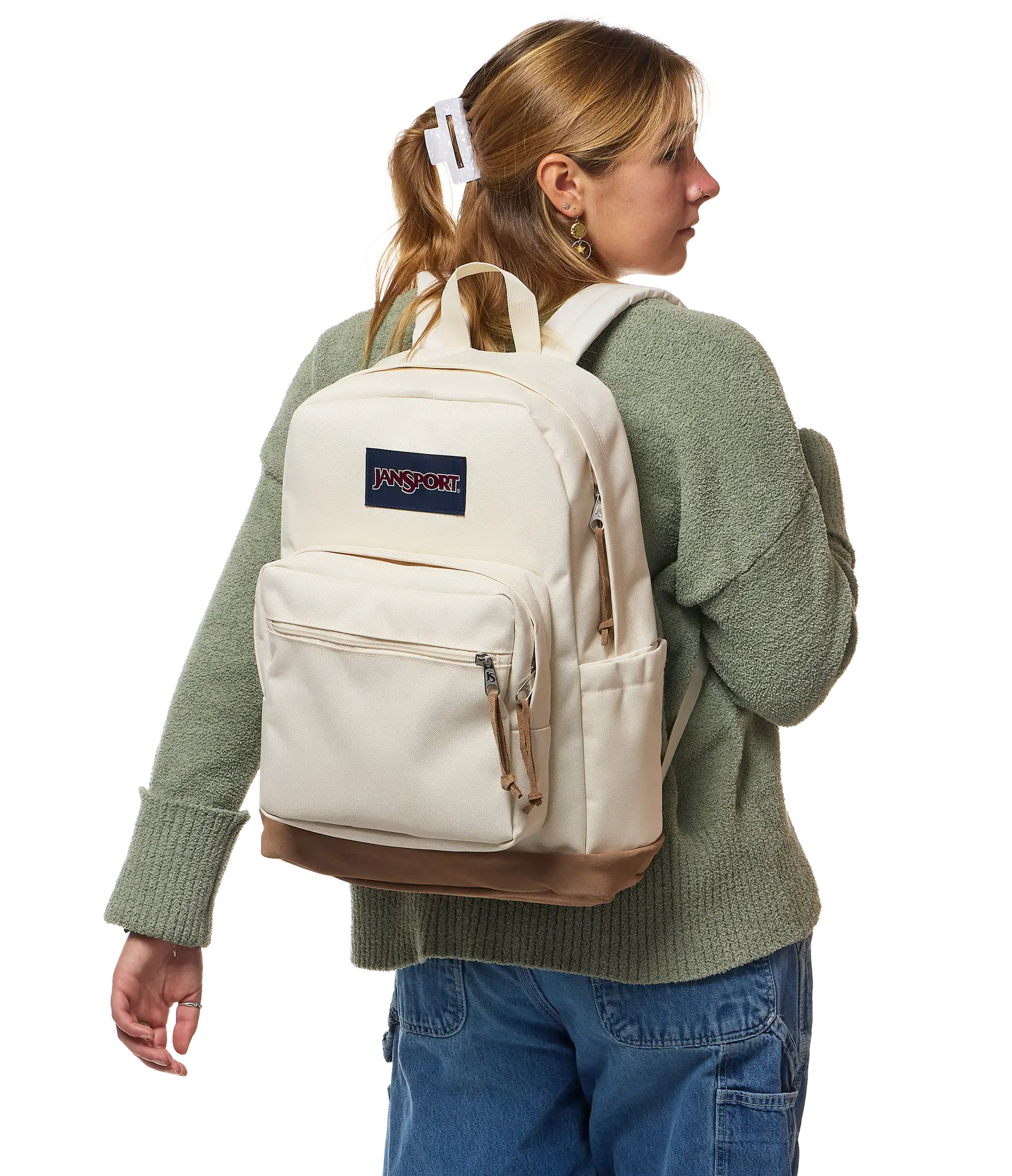Vintage Washed Fade Fabric Backpack for Teens, Large Capacity Retro Men's Rucksack with Padded Straps & Multiple Pockets for School/Day Use