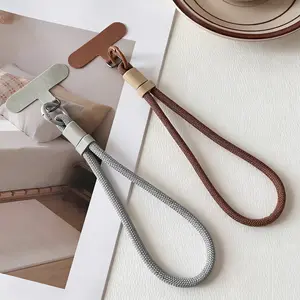 Solid Color Braided Wrist Strap Keychain, Adjustable Lanyard for Phone, Camera & Earbuds, Anti-Lost Wristband