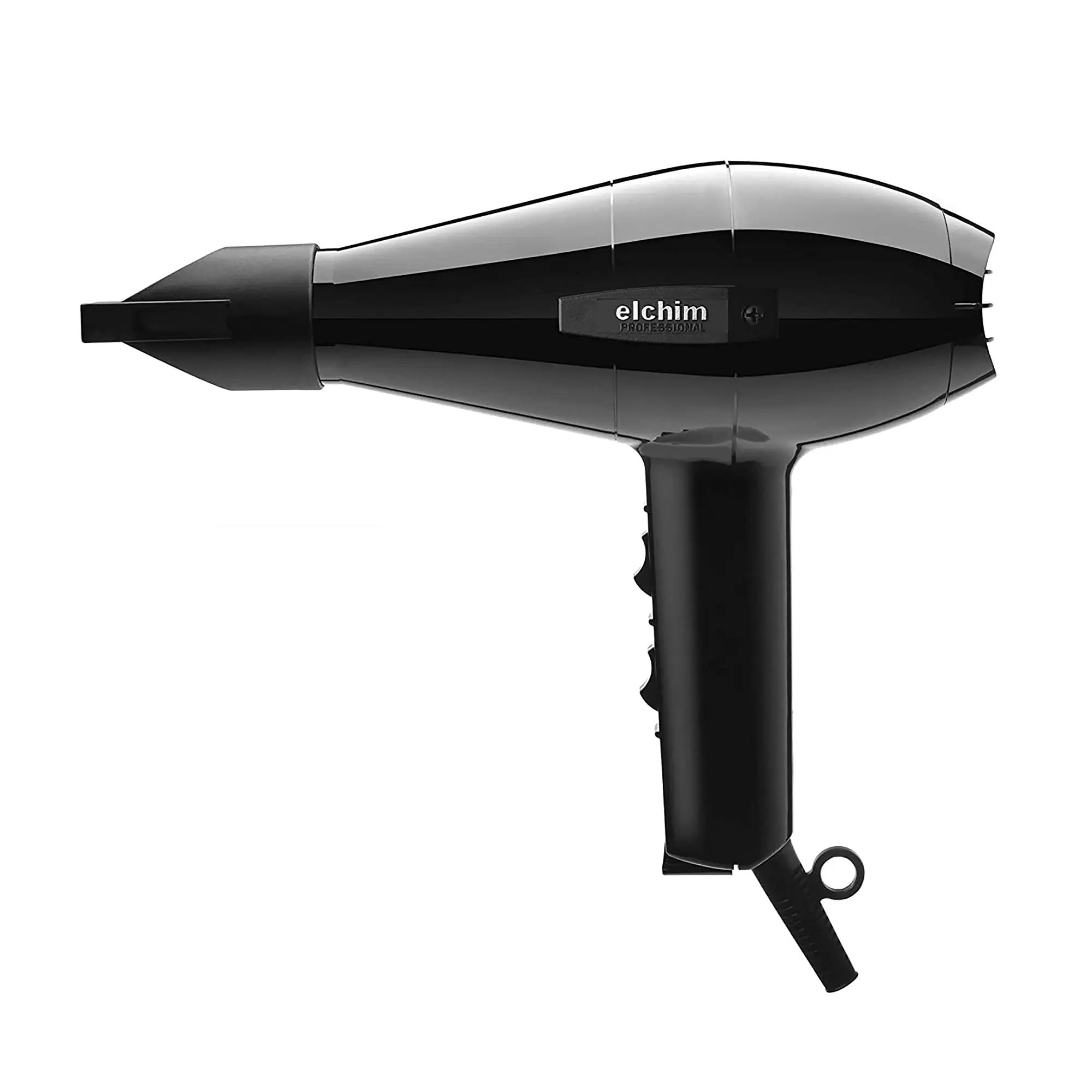 elchim 2001 Powerful Pro Salon Hair Dryer Styler with High-Pressure Technology, 2 Speeds, 5 Temperatures, 2000-Hour Motor, Black, Powerful Hair Dryer, Pro Salon Dryer
