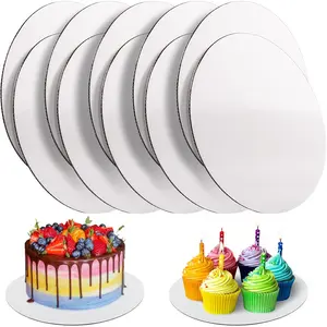 10 count Cake Boards, White Cake Boards 10 inch Round, -graded Cardboard Cake Rounds Cake Base,  and Oil-proof Cake Boards for Cake DIY, Dessert and Crafts Display(White)