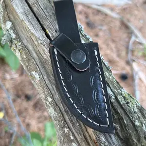 Black Tooled Leather Knife Sheath
